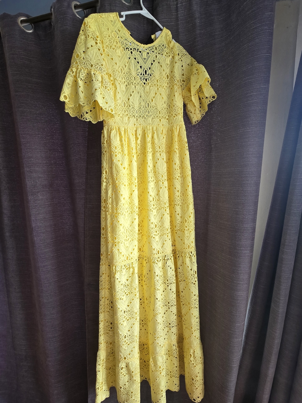 Yellow Lace Maxi Dress - Perseverance
